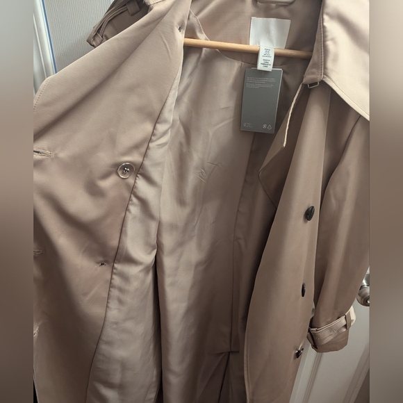 H&M Beige Long Trench Jacket - XS - Picture 6 of 6